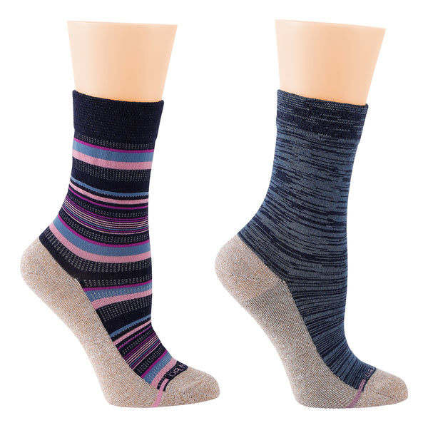 Multi Stripe | Comfort Top Socks For Women | Dr. Motion