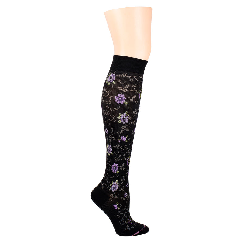 Pretty Floral | Knee-High Compression Socks For Women | Dr. Motion