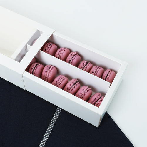 COFFRET • MACARONS • Framboise • 14 pièces • Prix du Coffret