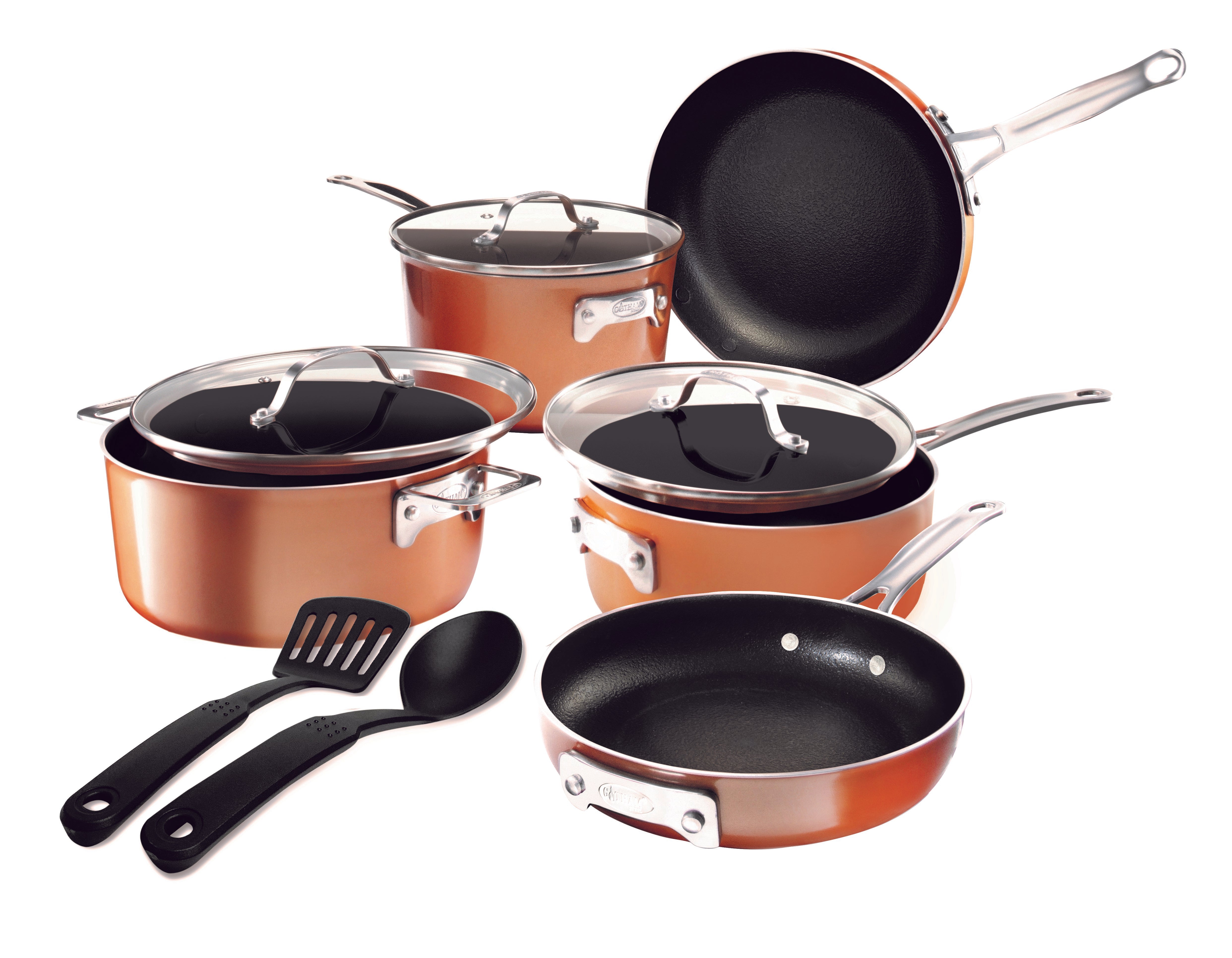 Gotham Steel Stackmaster 10-Piece Stackable Cookware Set with Utensils - Gotham Steel Direct product image