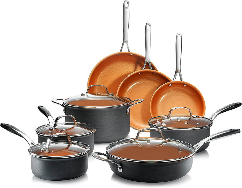 E. Mishan & Sons Gotham Steel 10-Piece Aluminum Square Cookware Set