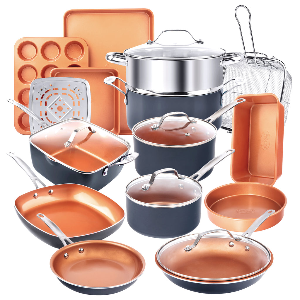 12 PC Red Non Stick Cookware Set with Cooking Utensils – R & B Import