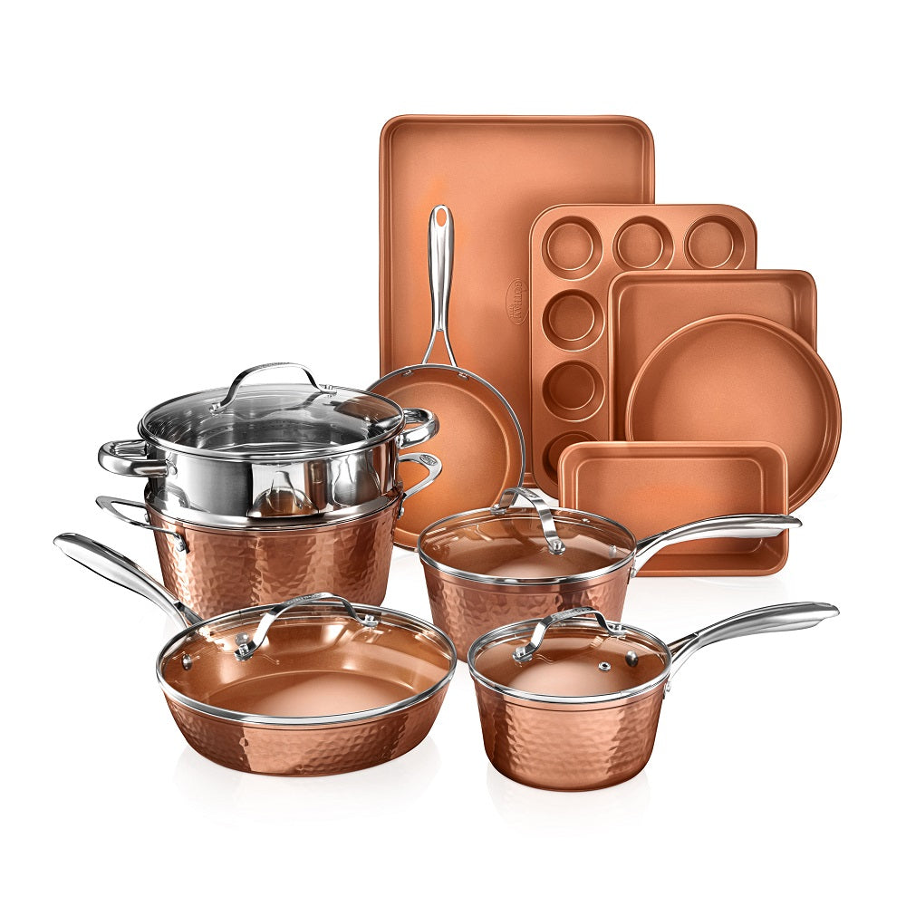 Non-Stick Cookware Set, Pots, Pans and Utensils - 15-Piece Set – Kitchen  Hobby