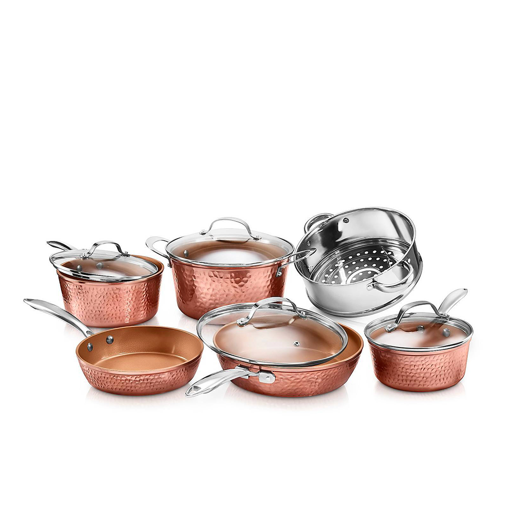  Gotham Steel Hammered Copper Collection – 15 Piece