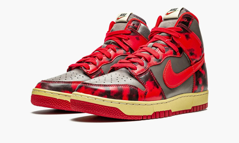 nike dunk high red acid wash