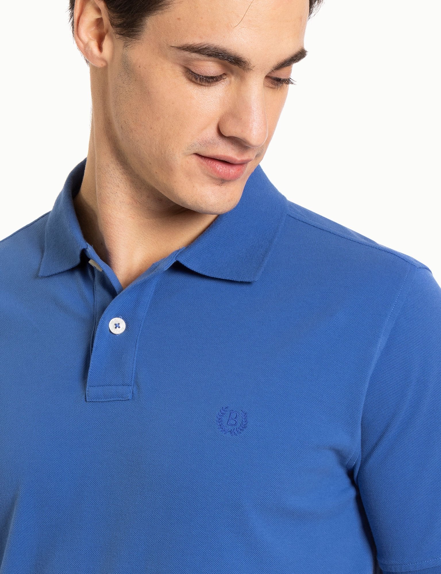 Classic Cotton Pique Polo - Blue – Blazer Clothing
