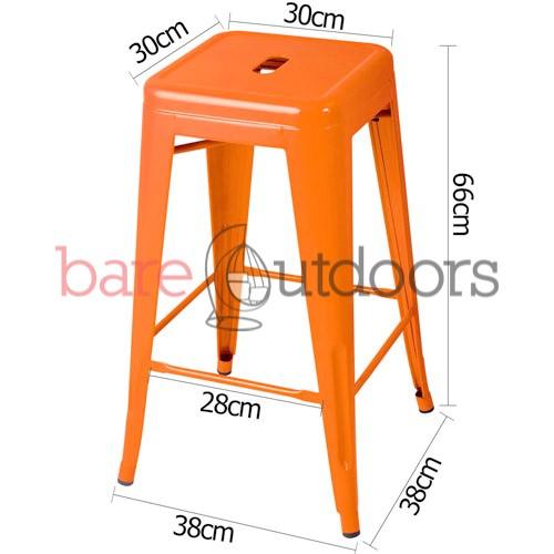 orange tolix stool