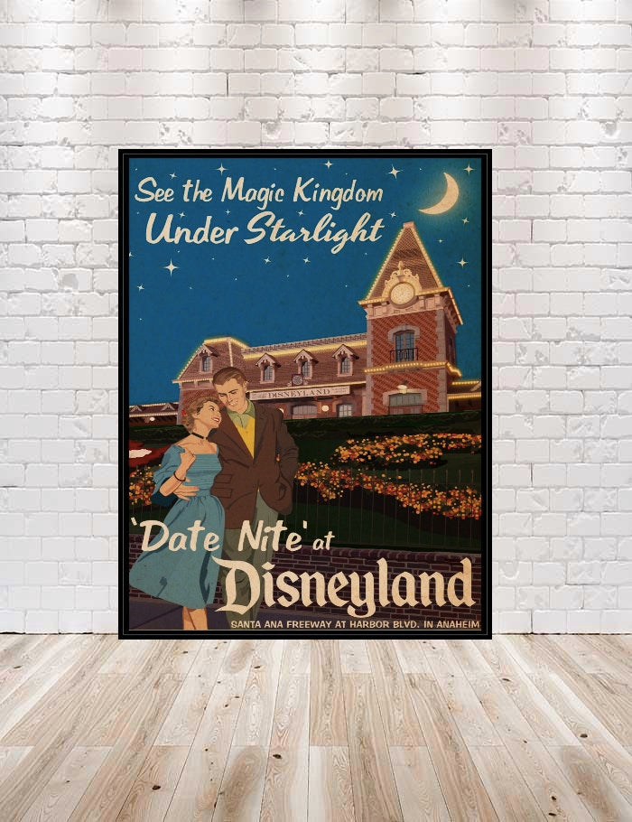 Disneyland Poster Vintage Disney Craftcentralcompany 