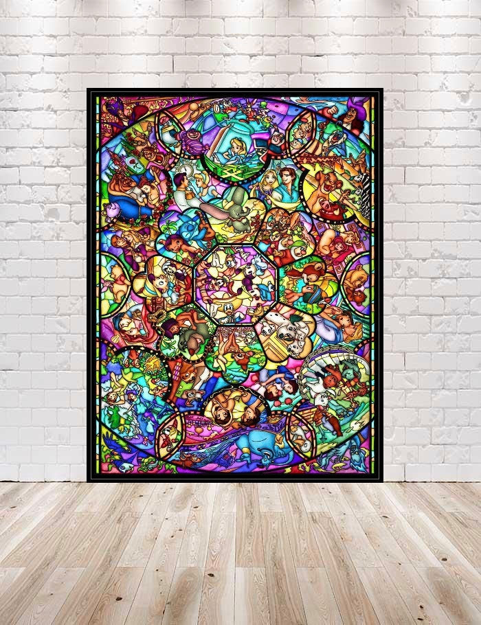 stained glass disney