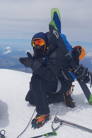 Thierry at the summit of Elbruz in SNOOC