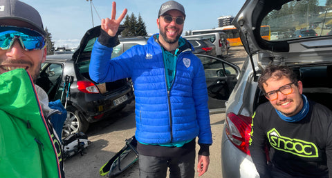 Armand Thoinet et son équipe d'ascension en ski