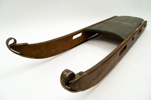 Vintage wooden Rosebud sled