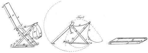 Chaise luge pliante de 1860