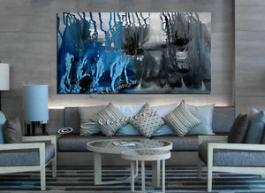 Abstract Paintings For Sale  | Cityscape Original Paintings Modern Art For Luxury Homes | The Urban City - LargeModernArt