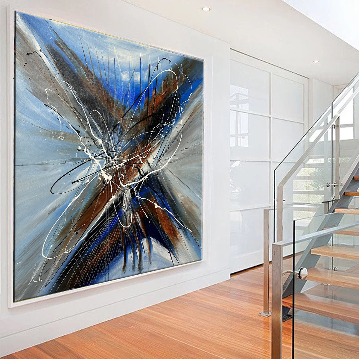 Large Modern Art Oil Painting on Canvas - Modern Wall Art Amazing Abstract  18 - LargeModernArt