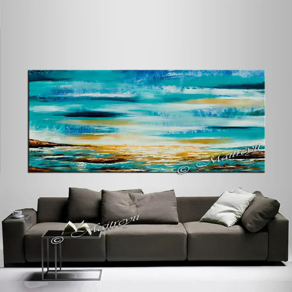 Large Ocean Art Oil Painting on Canvas Modern Wall Art Seascape - Ocean Journey 17