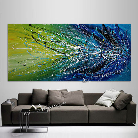 Large Wall Art Paintings For Sale, Original Artwork On Canvas, Extremely  Modern Luxury Decor - Beauty in Blue 2