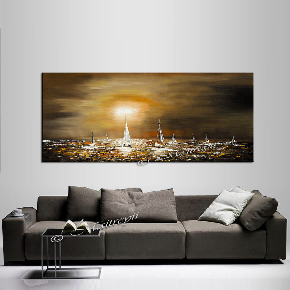 Large Modern Art Oil Painting on Canvas - Modern Wall Art Amazing Abstract  18 - LargeModernArt