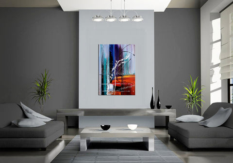 Large Wall Art Paintings For Sale, Original Artwork On Canvas, Extremely  Modern Luxury Decor - Beauty in Blue 2