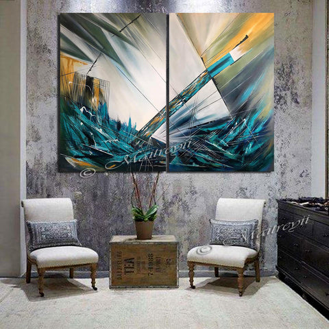 Abstract Wall Art Oil Painting Large Canvas For Luxury Home Decor Original  Art For Sale