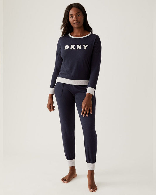 Buy DKNY Signature Top And Joggers Pyjama Set from Next Singapore