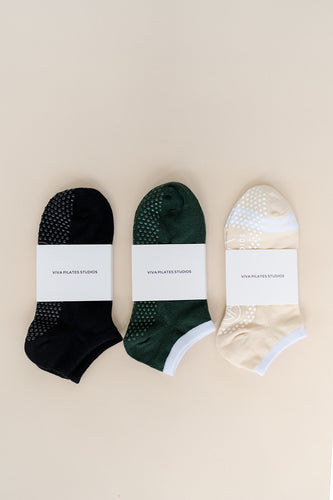 Classic Low Rise Grip Socks - Black