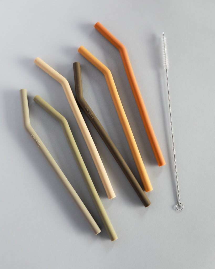 6 Reusable Silicone Straws