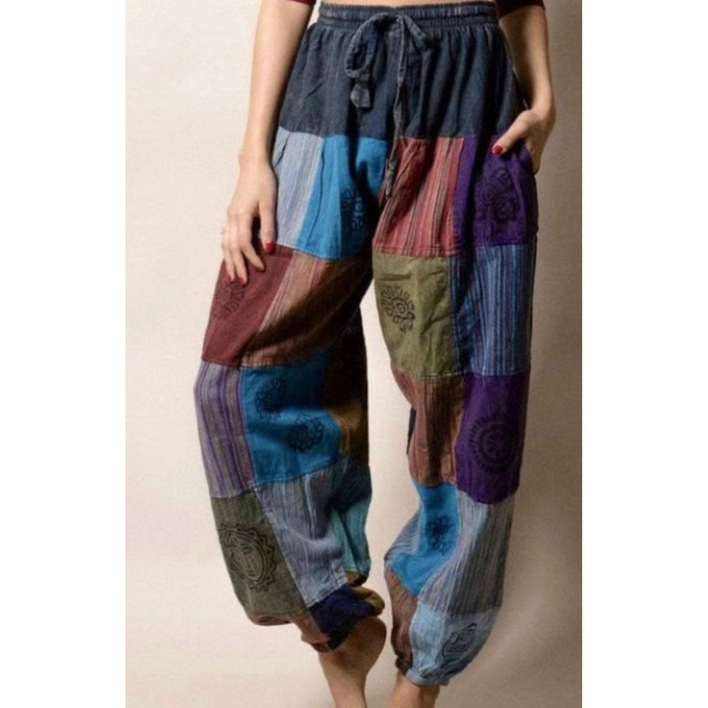 Patchwork Pant Unisex Harem Pant Vintage Patchwork Pant Patch Work Harem  Pant Alibaba Harem Pant