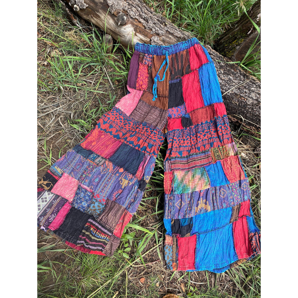 PATCHWORK PANTS UNISEX, Hippie Pants, Cotton Pants, Festival Outfit, E –  Shop Bouboulina