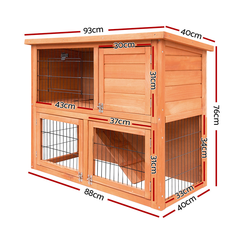 2 rabbit hutch and run