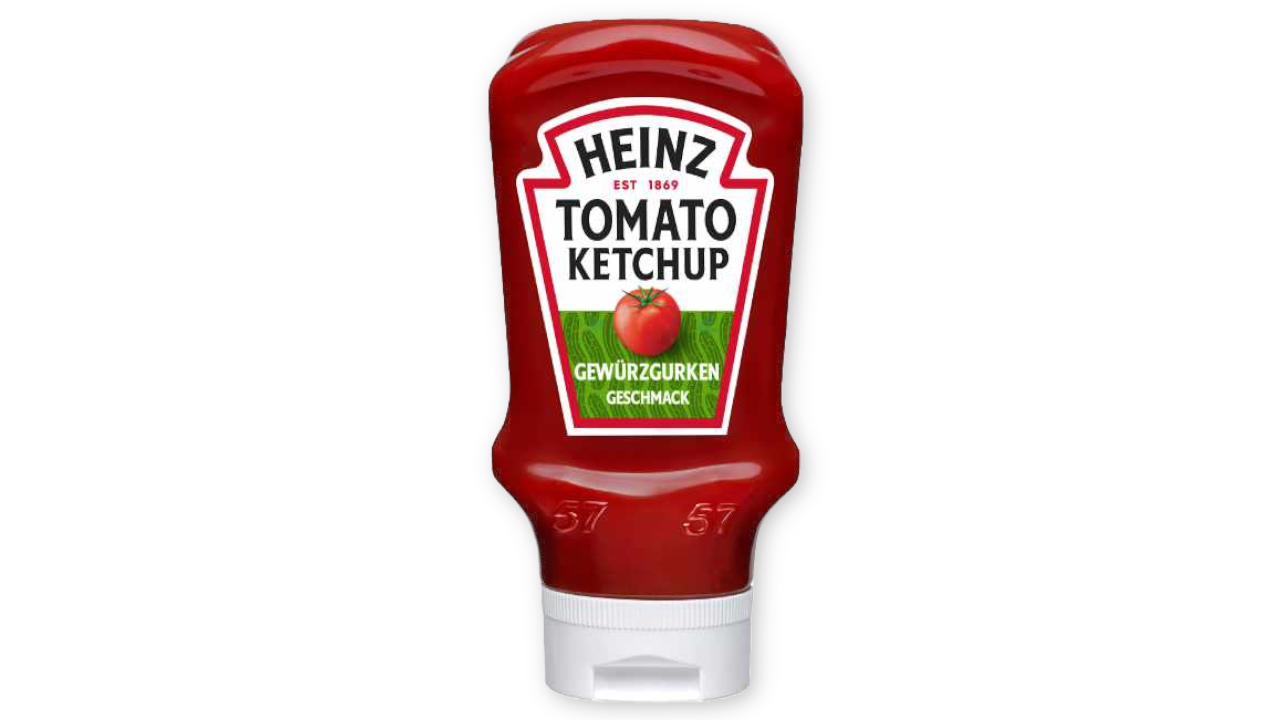 Heinz Tomato Ketchup Gewürzgurken Geschmack - Verpackungstube
