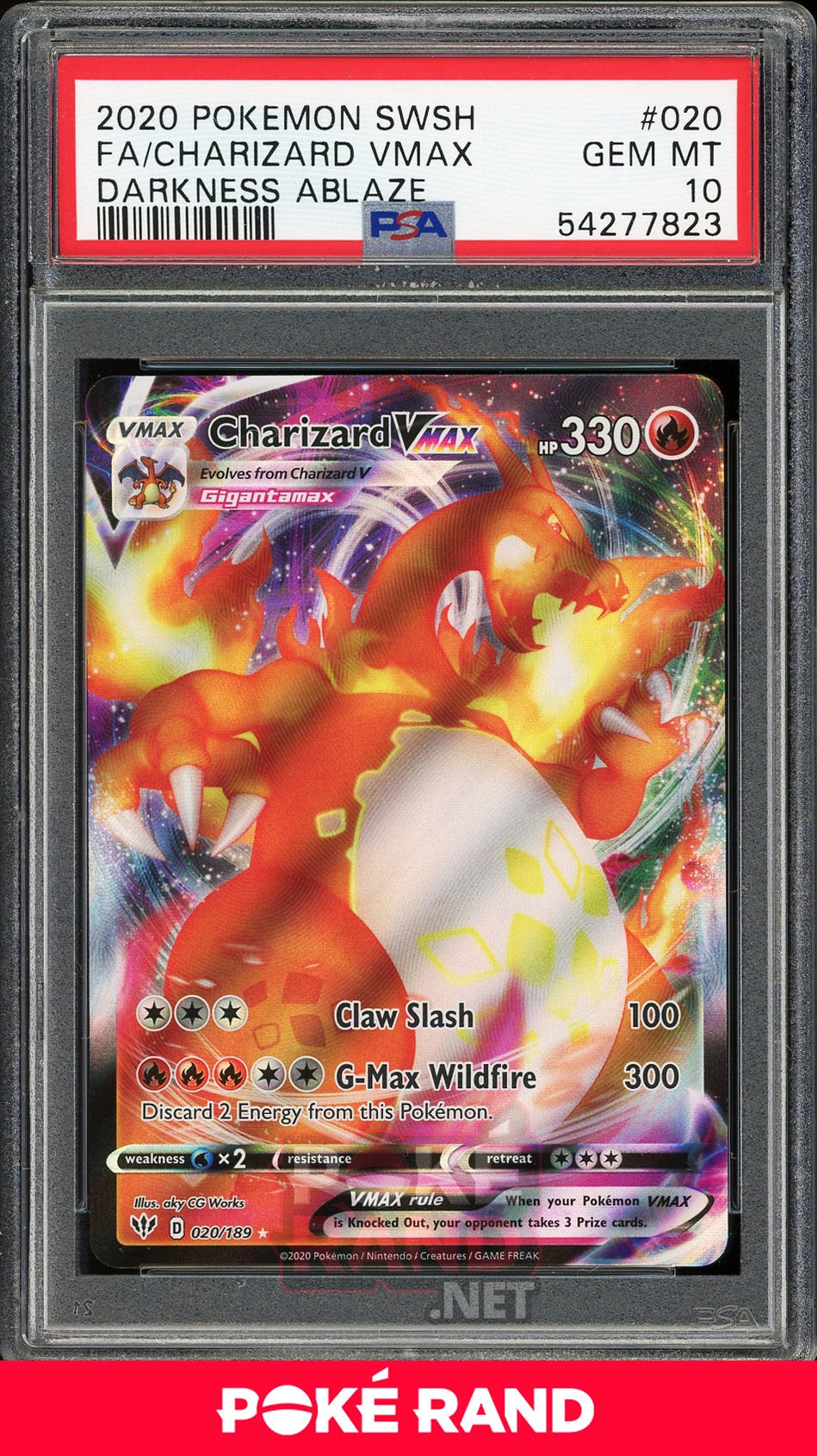 psa 10 rainbow charizard vmax