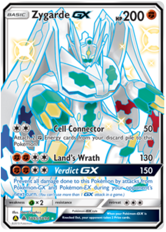 Zygarde Gx Sv65 Sv94 Hidden Fates Shiny Vault Pokerand