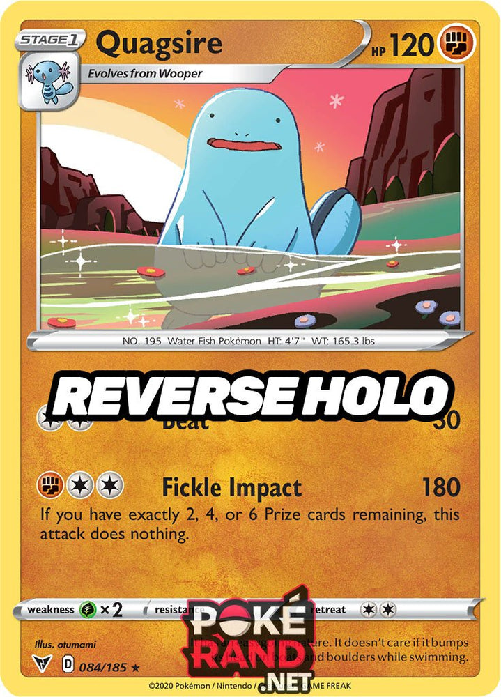 Reverse Holo (084/185) Quagsire - Vivid Voltage - PokeRand
