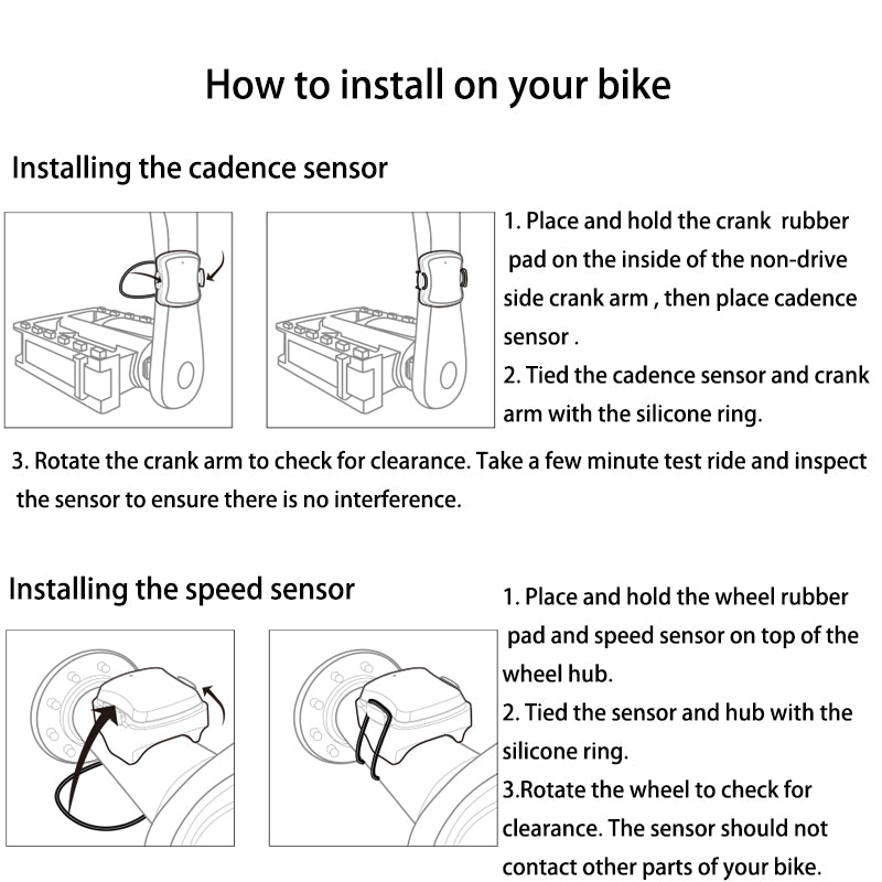 heart rate monitor and cadence sensor