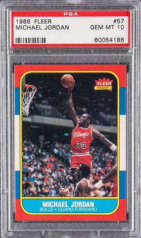 Michael Jordan 1986 Fleer Basketball Rookie Card