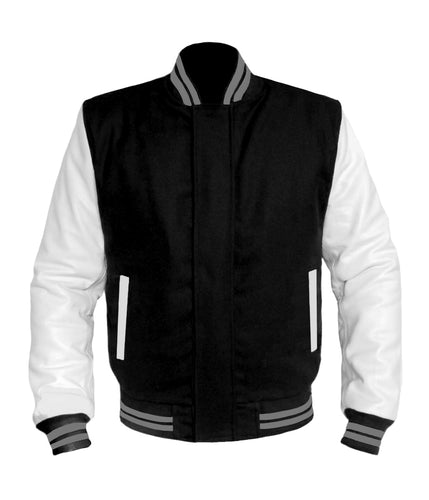 Women's Varsity Jacket for Baseball Letterman Bomber of Navy Blue Wool and  Genuine Withe Leather Sleeves (XXS, Navy Blue) at  Women's Coats Shop