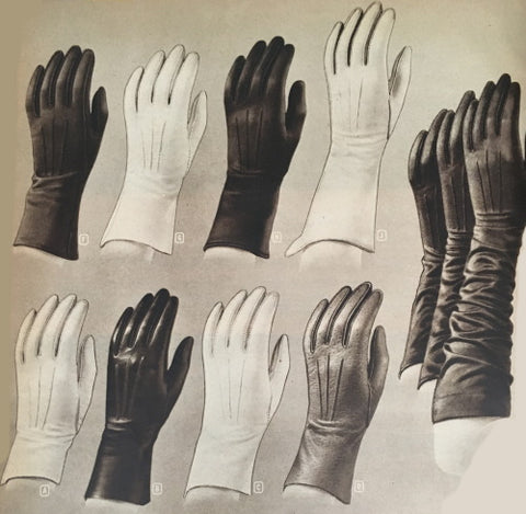 Leather gloves vintage ad