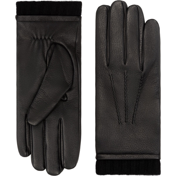 Fingerless Driving Gloves Men Black - Deerskin - Handmade in Italy –  Leather Gloves Online