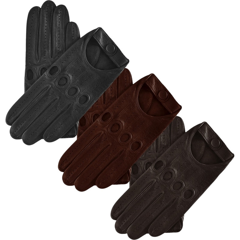 dark brown driving gloves