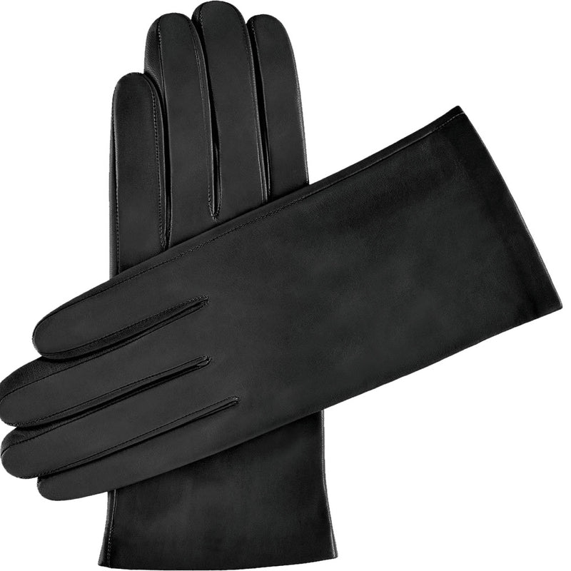Black Leather Gloves Women Silk Lining - Made in Italy – Fratelli Orsini