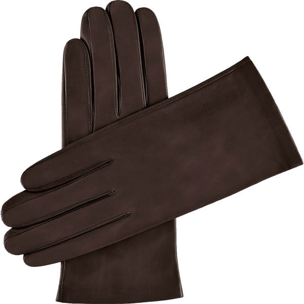 Women's italian leather woven gloves