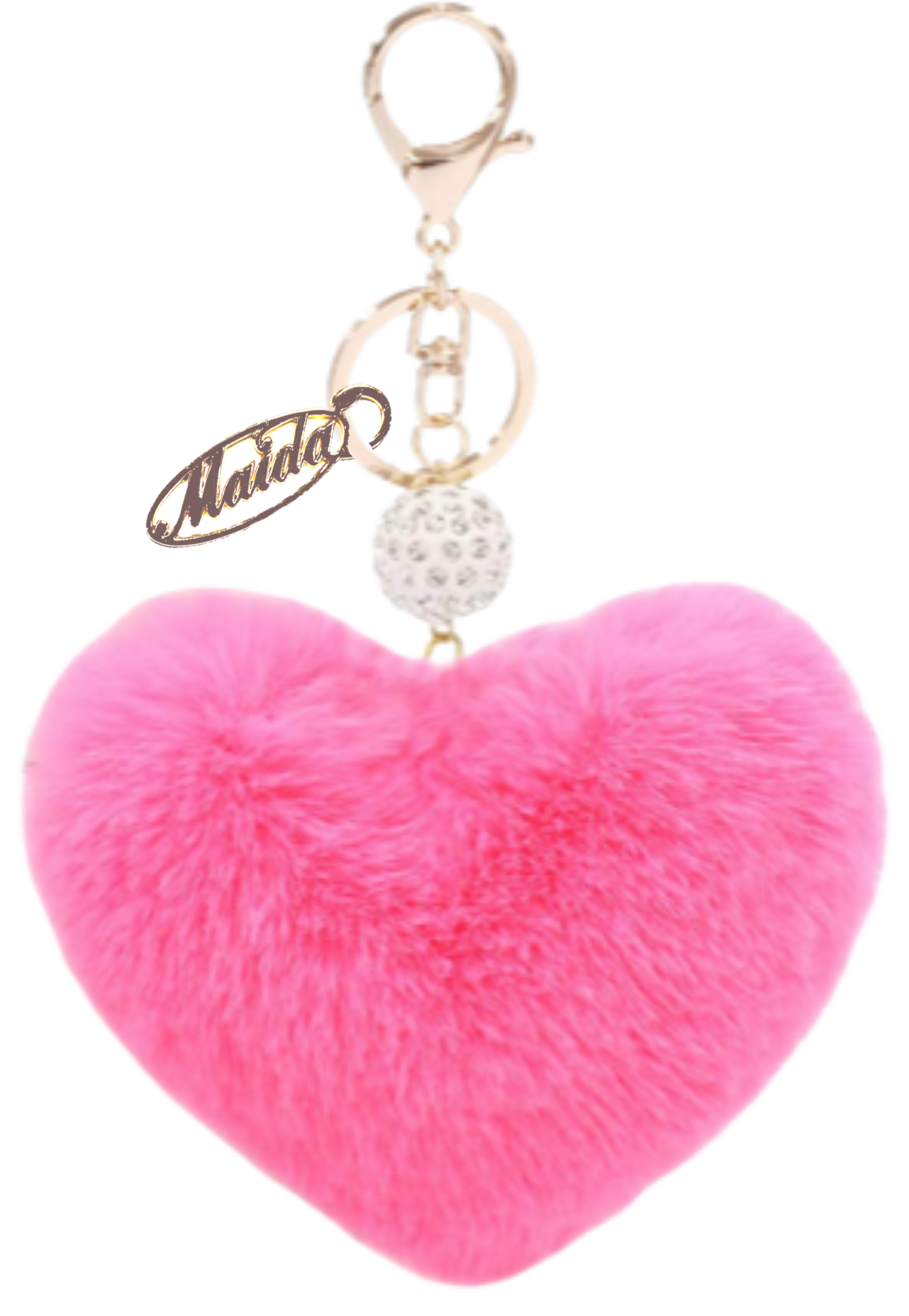 Heart Pom Pom Keychain | My Couple Goal Red