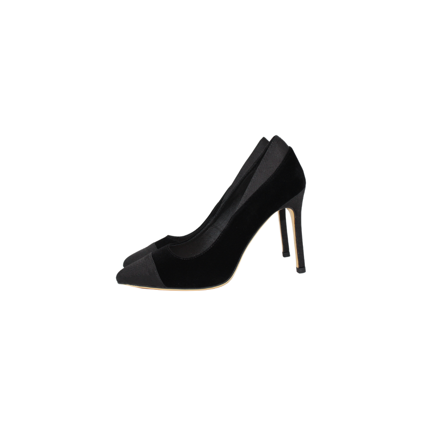 Melyann Toria Ladies Black Velvet Elegant Spike Heel – Frankel's ...