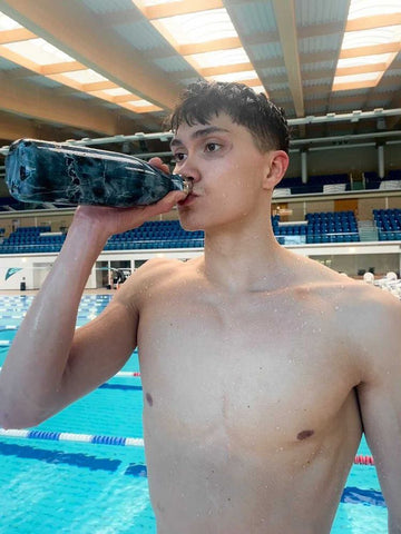 Jack McMillan Olympic Swimmer with Bosh Bottle