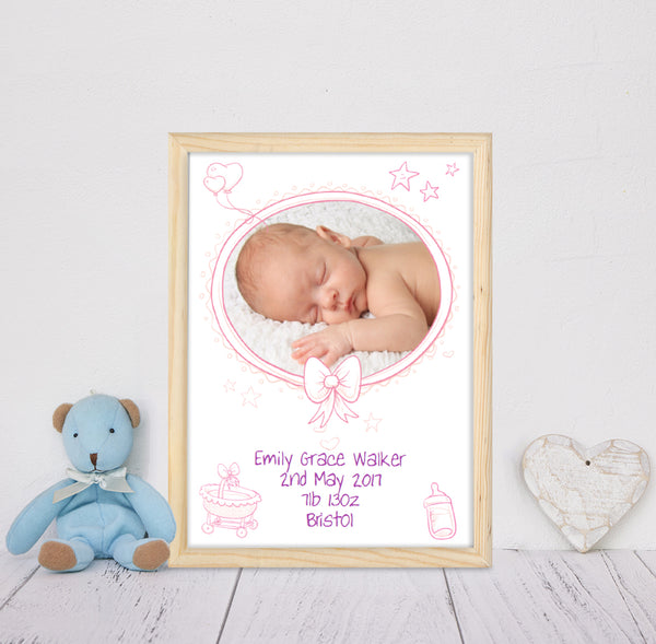 A3 Poster: Baby Frame with Icons