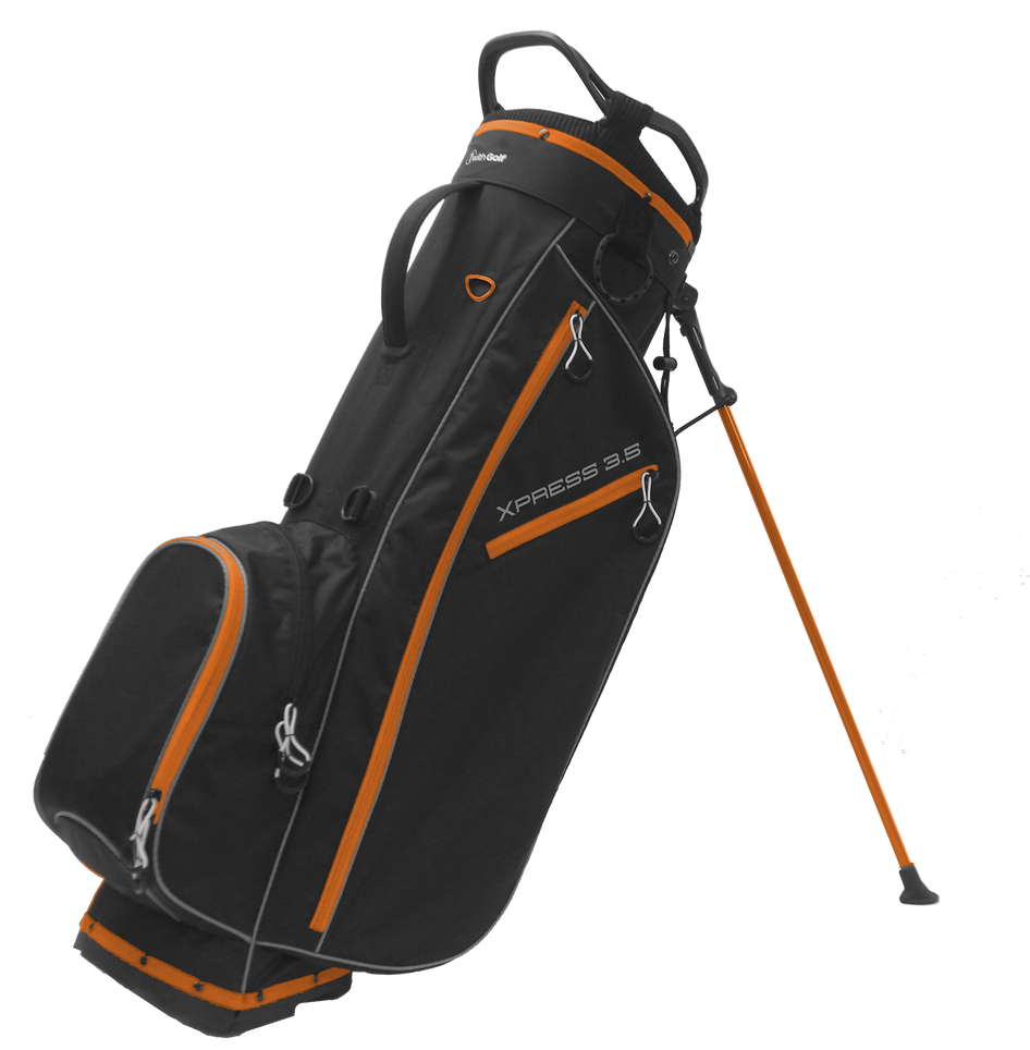 1 With Golf  Xpress 3.5 4 Way Stand Golf Bag Black/Orange
