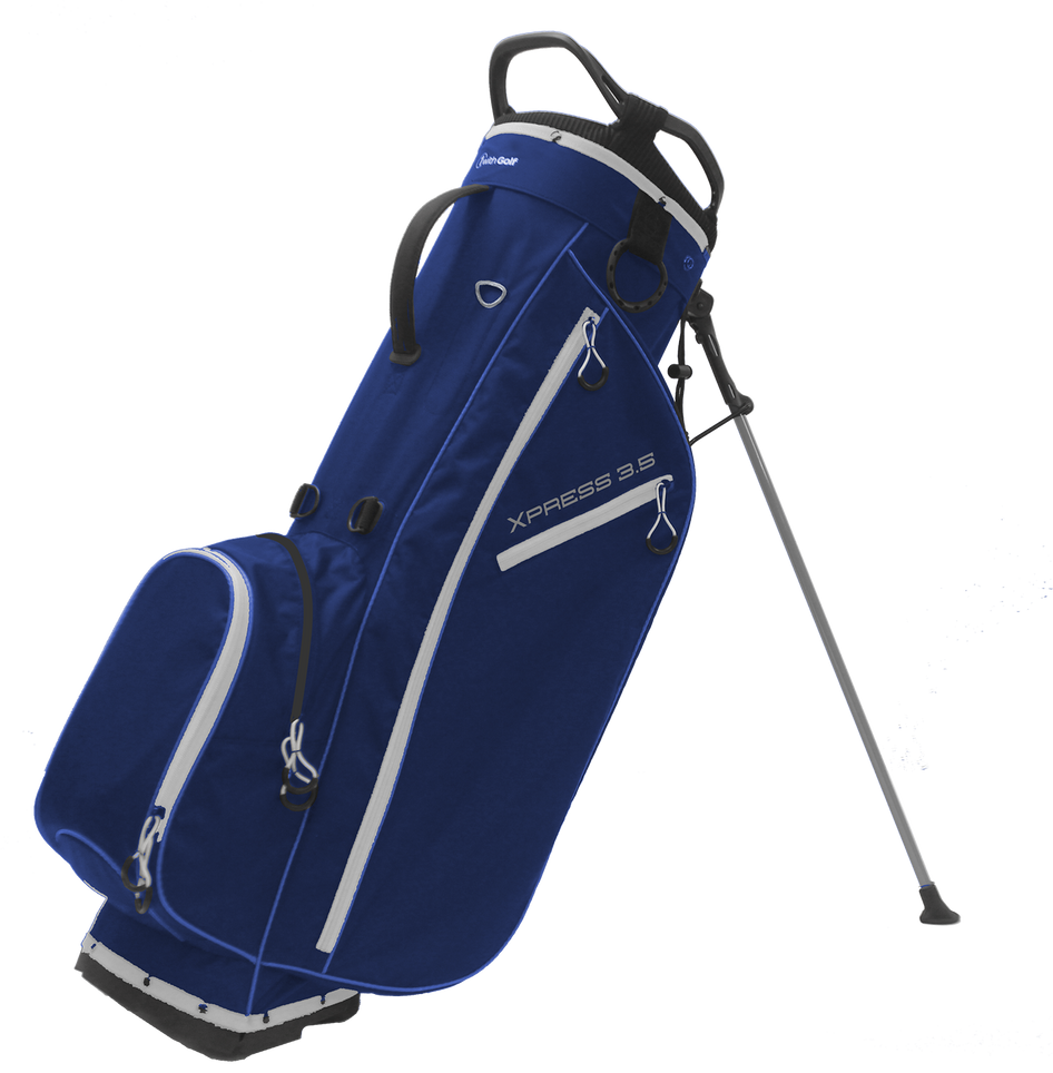 1 With Golf  Xpress 3.5 4 Way Stand Golf Bag Navy/Silver