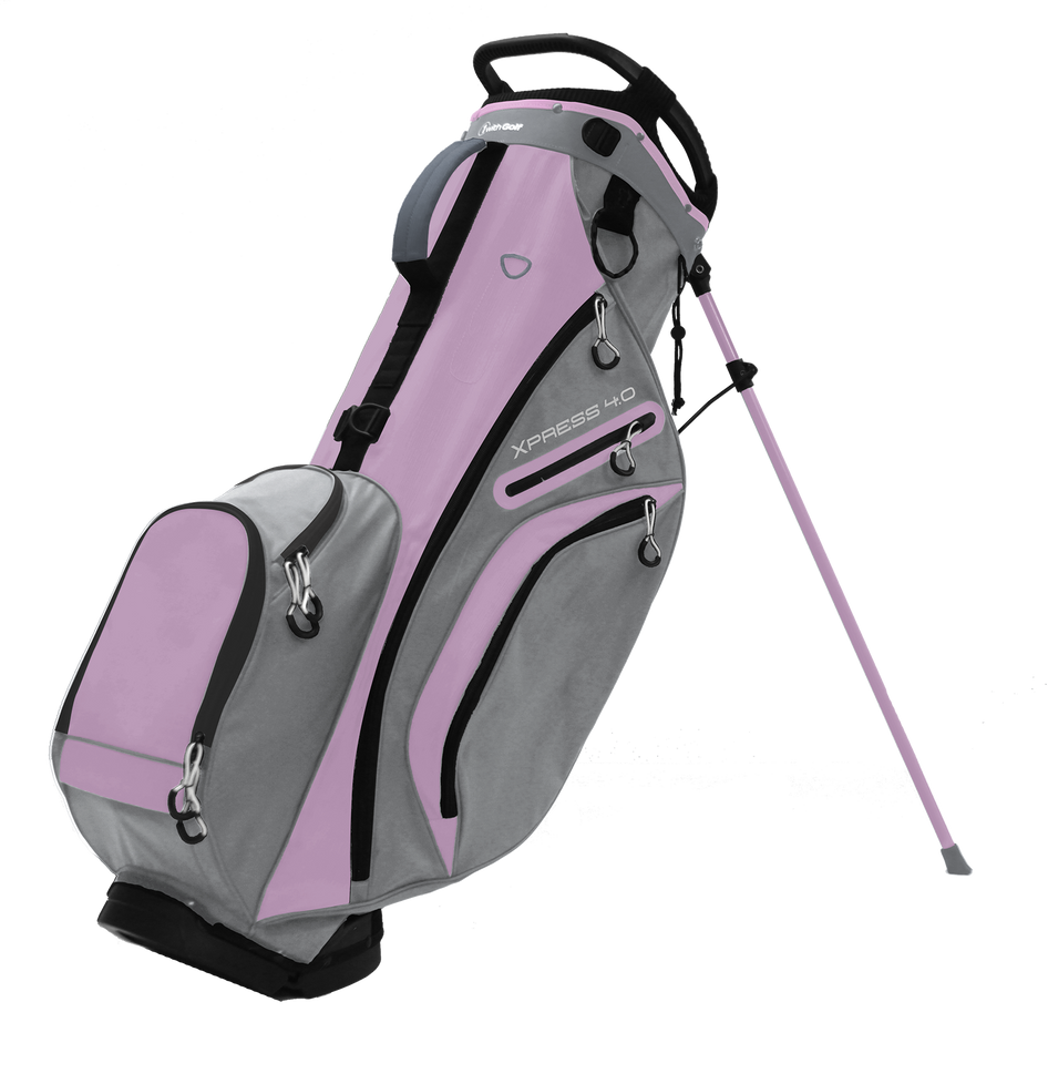1 With Golf  Xpress 4.0 6 way stand bag  Light Gray/Violet