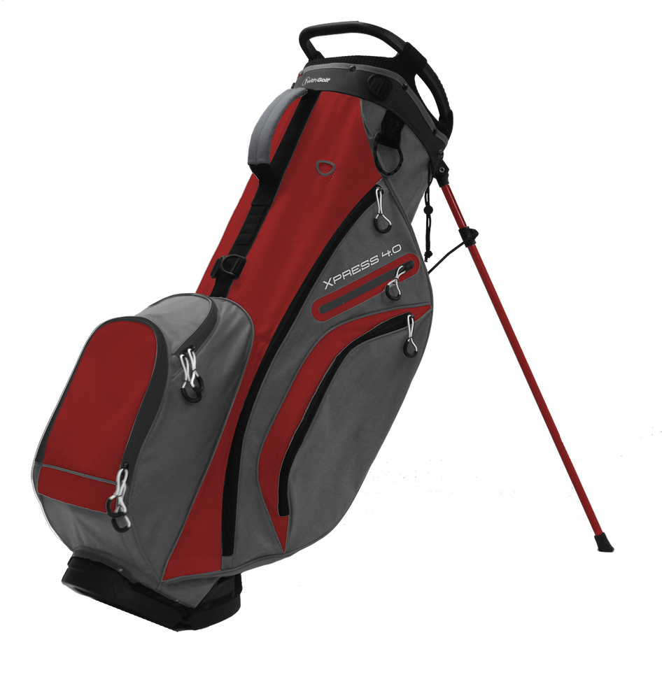 1 With Golf  Xpress 4.0 6 way stand bag Black/Charcoal/Red